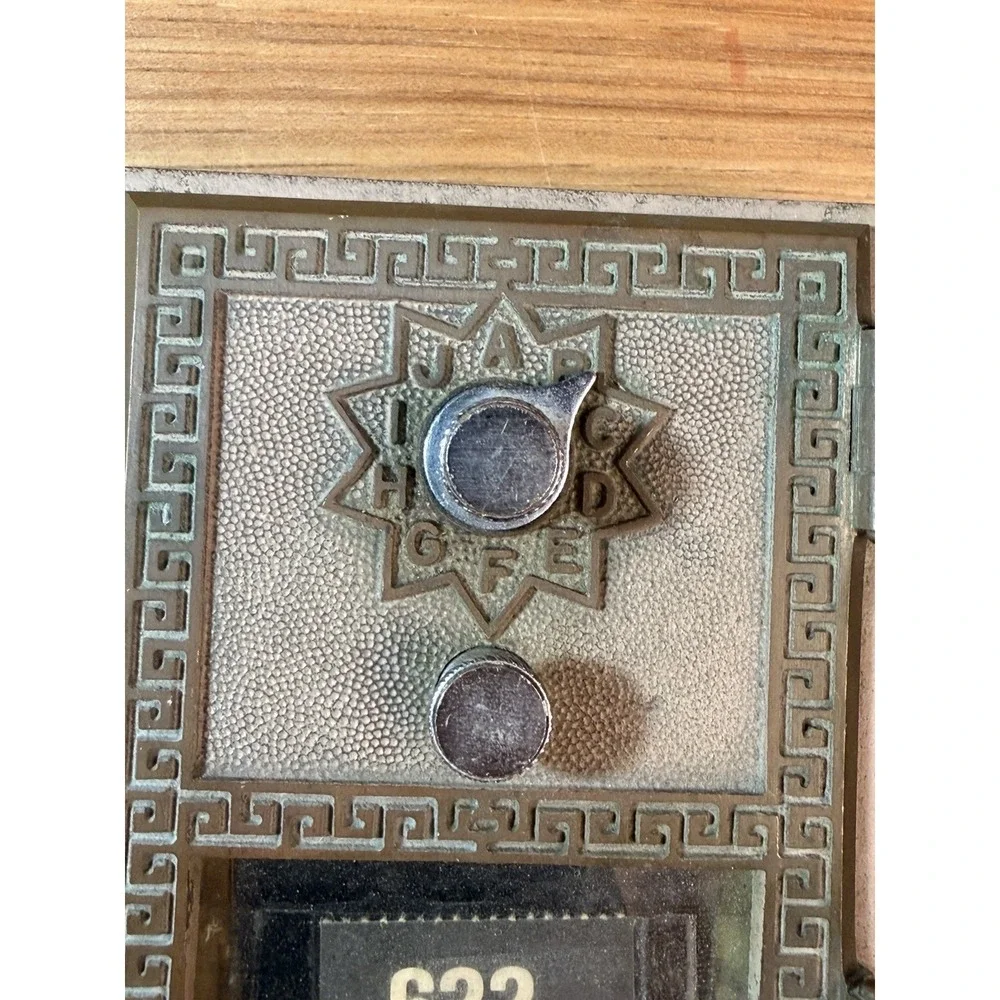 Vintage US Post Office Brass PO Box Door Dial Combo 1964 5
